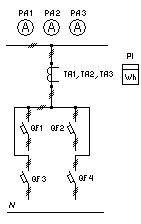Однолинейная схема панели ЩО-70-1-29 и ЩО-70-2-29